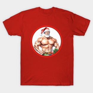 Bodybuilder Santa Claus T-Shirt